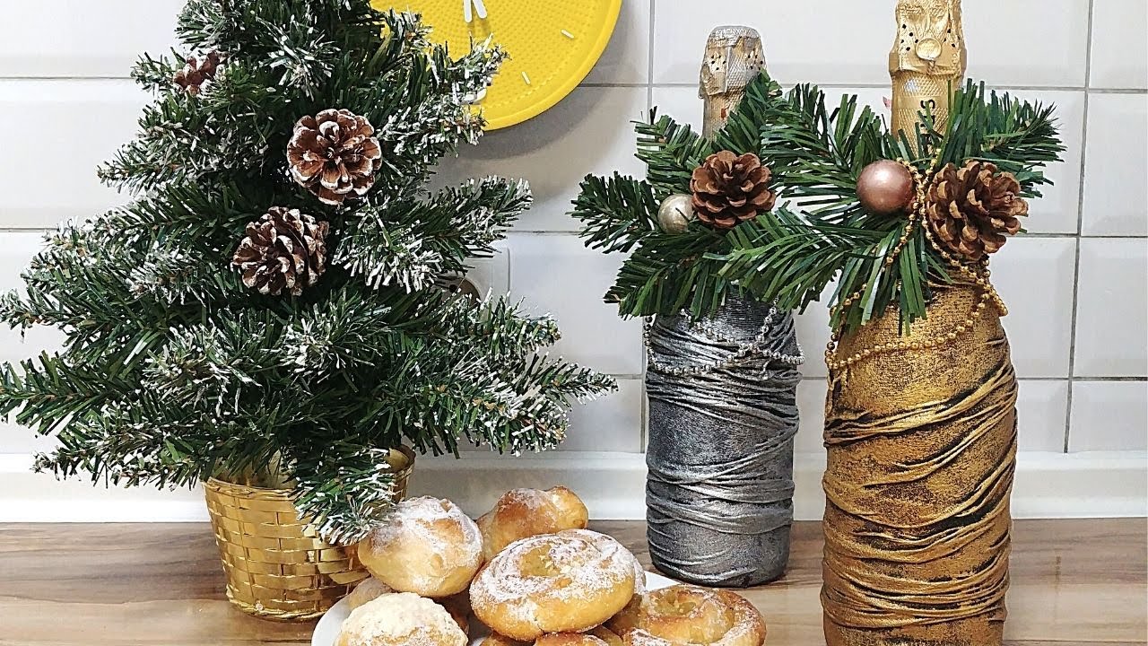 Kierrätys: Säilytä samppanjapullo ja muuta se upeaksi uudenvuoden koristeeksi.