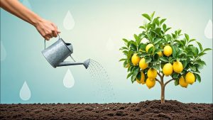 Mikä on pienien kivien lisäämisen tarkoitus sitruunapuun maaperään?